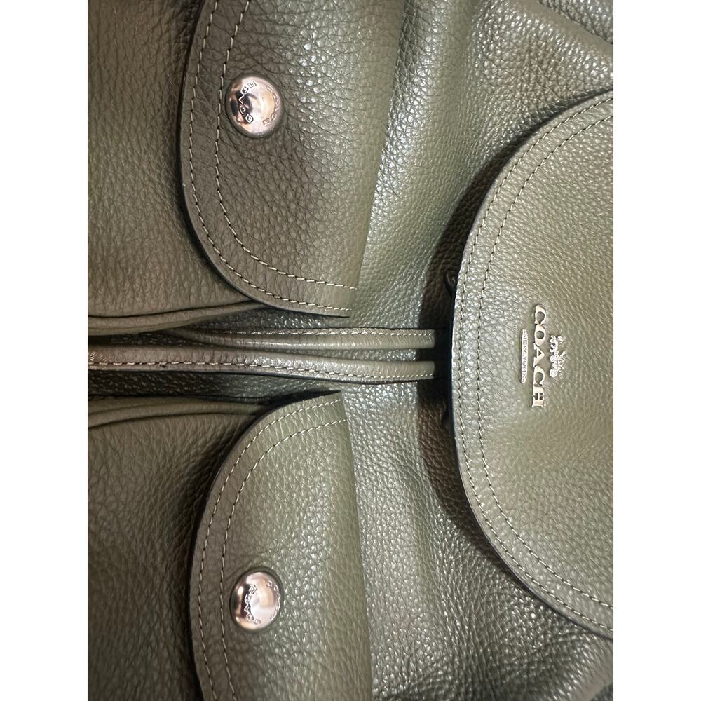 Coach Pennie Backpack 6145 Surplus Olive Green Pebbled Leather Original Tag - Picture 16 of 16